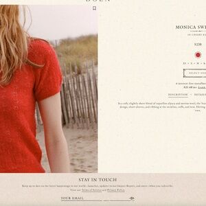 Doen Monica Cherry Red Sweater